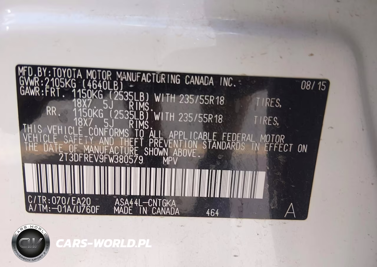 2015 Toyota Rav4 Limited VIN:2T3DFREV9FW380579 - 9