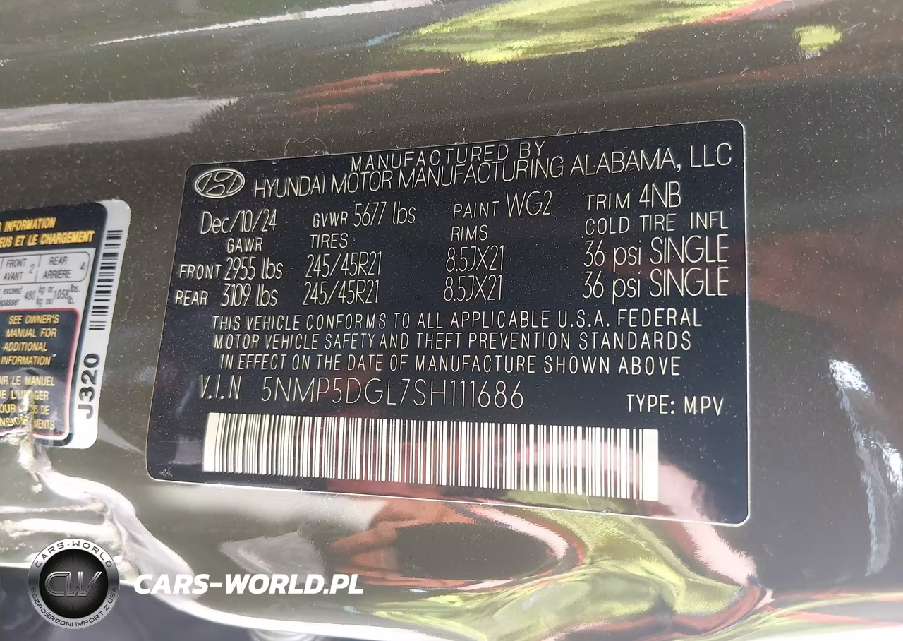 2025 Hyundai Santa Fe Calligraphy VIN:5NMP5DGL7SH111686 - 9