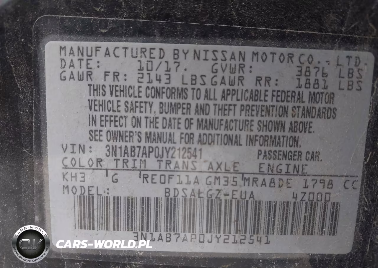 2018 Nissan Sentra Sl VIN:3N1AB7AP0JY212541 - 9