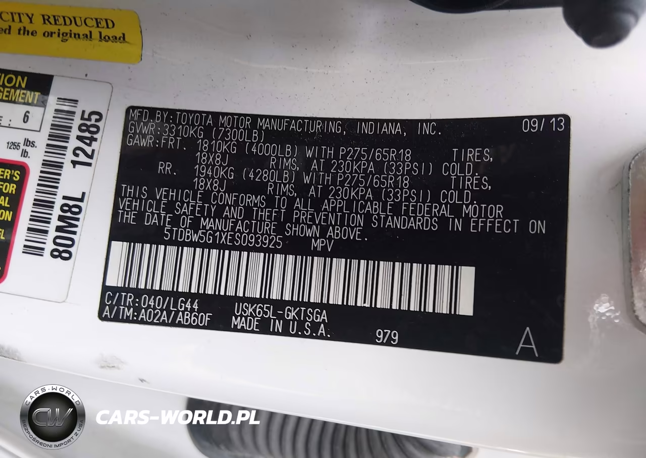 2014 Toyota Sequoia Sr5 5.7L V8 VIN:5TDBW5G1XES093925 - 9