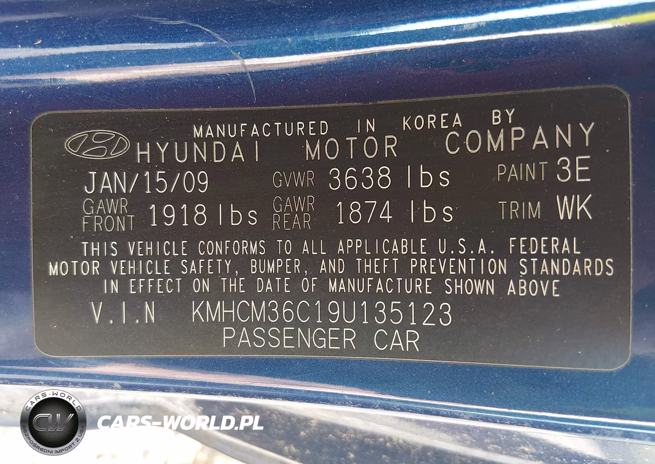 2009 Hyundai Accent Gs VIN:KMHCM36C19U135123 - 9