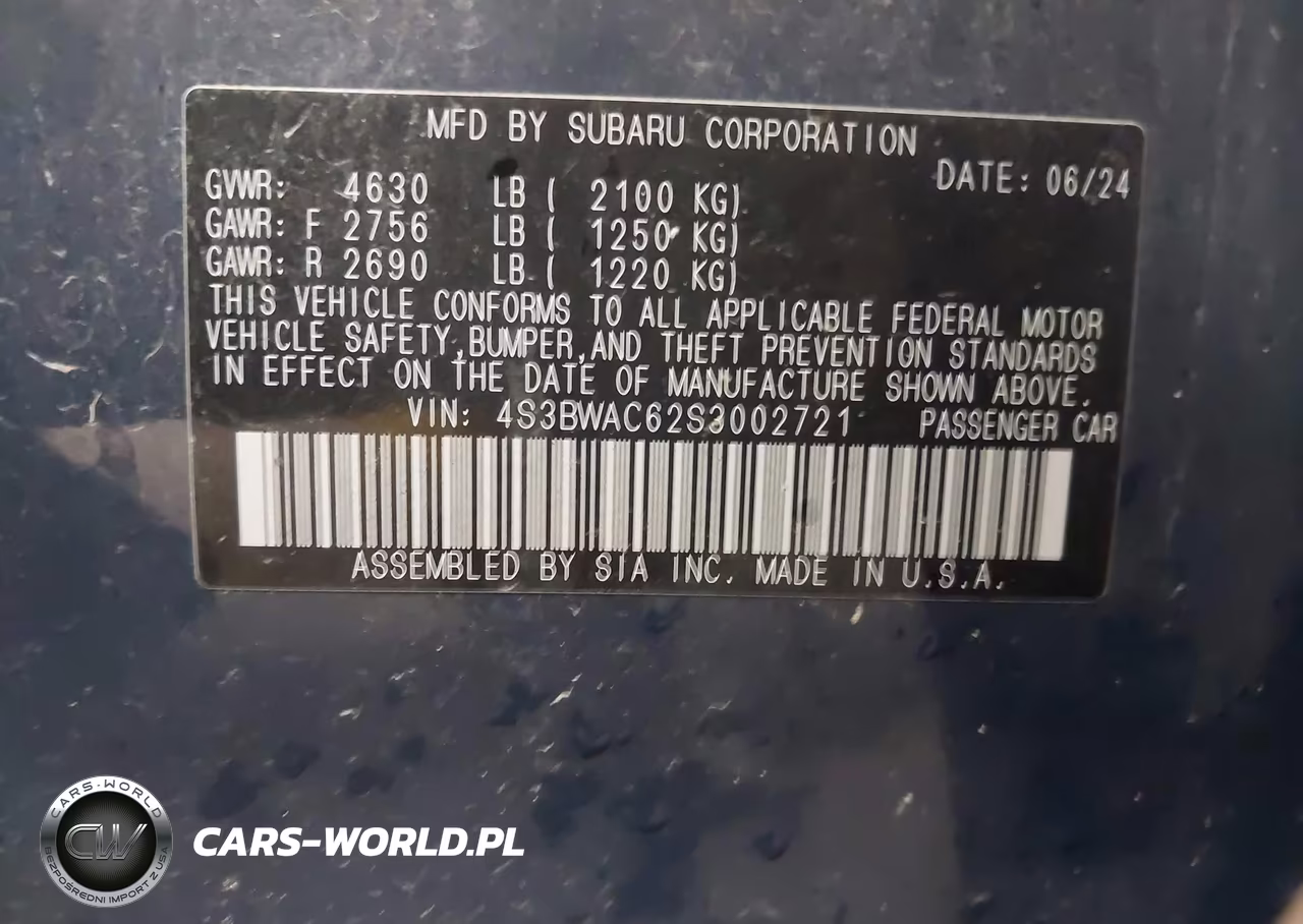 2025 Subaru Legacy Premium VIN:4S3BWAC62S3002721 - 9
