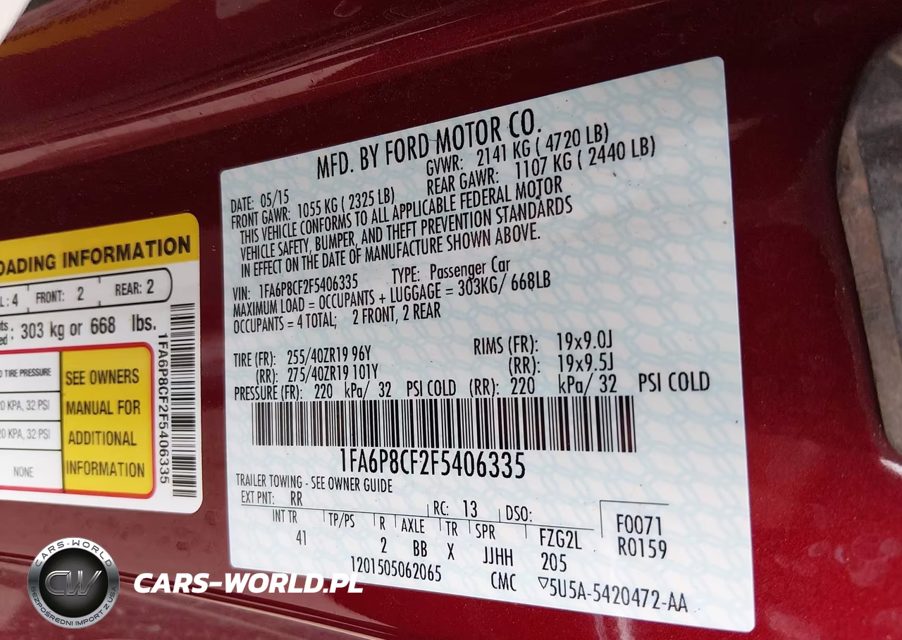 2015 Ford Mustang Gt Premium VIN:1FA6P8CF2F5406335 - 9