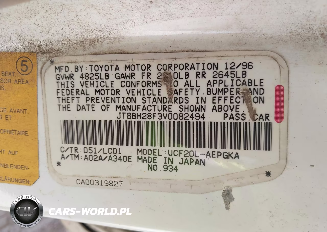 1997 Lexus Ls 400 VIN:JT8BH28F3V0082494 - 9