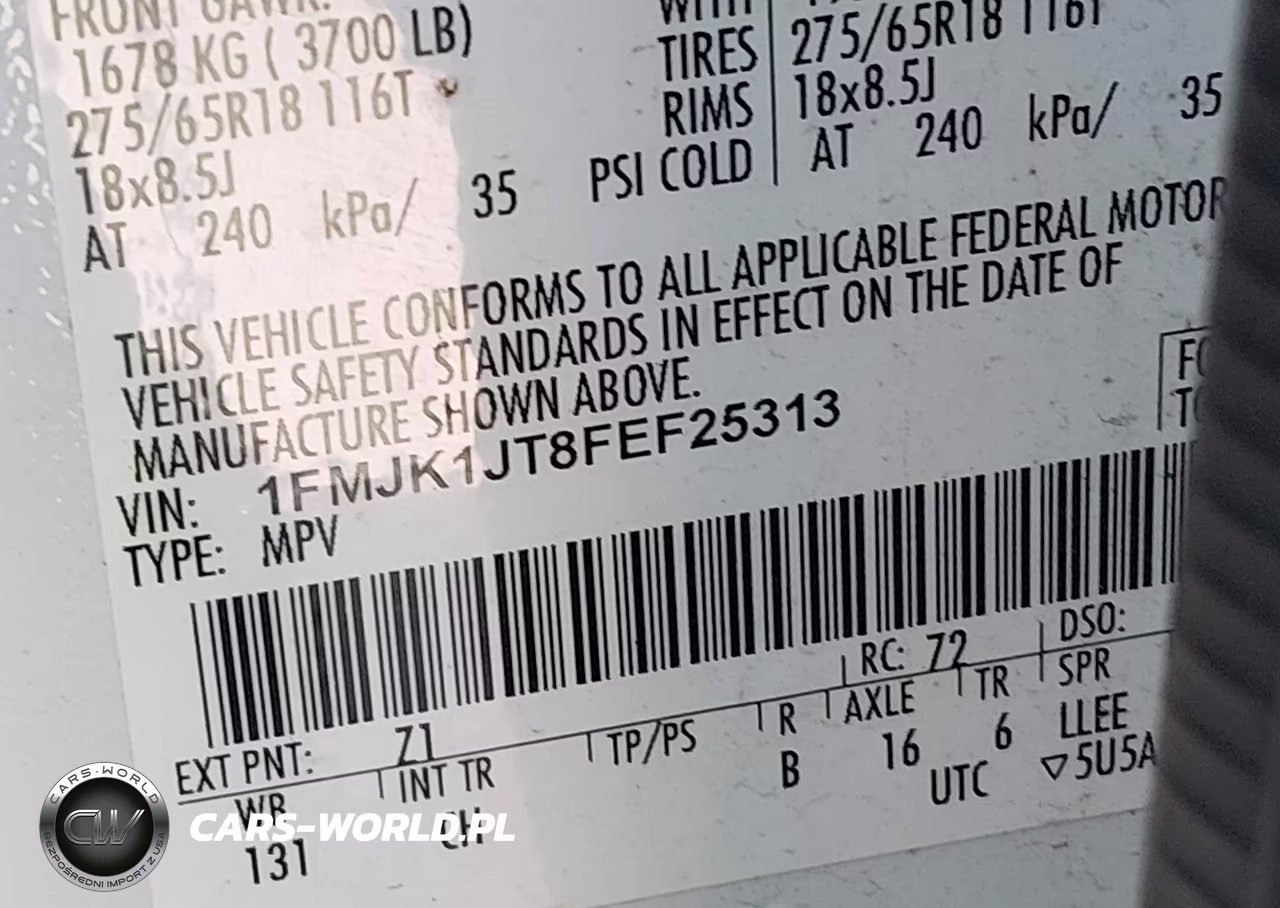 2015 Ford Expedition El Xlt VIN:1FMJK1JT8FEF25313 - 9