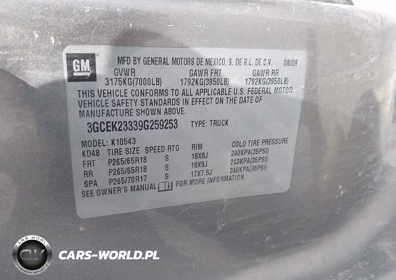 2009 Chevrolet Silverado 1500 Lt VIN:3GCEK23339G259253 - 9