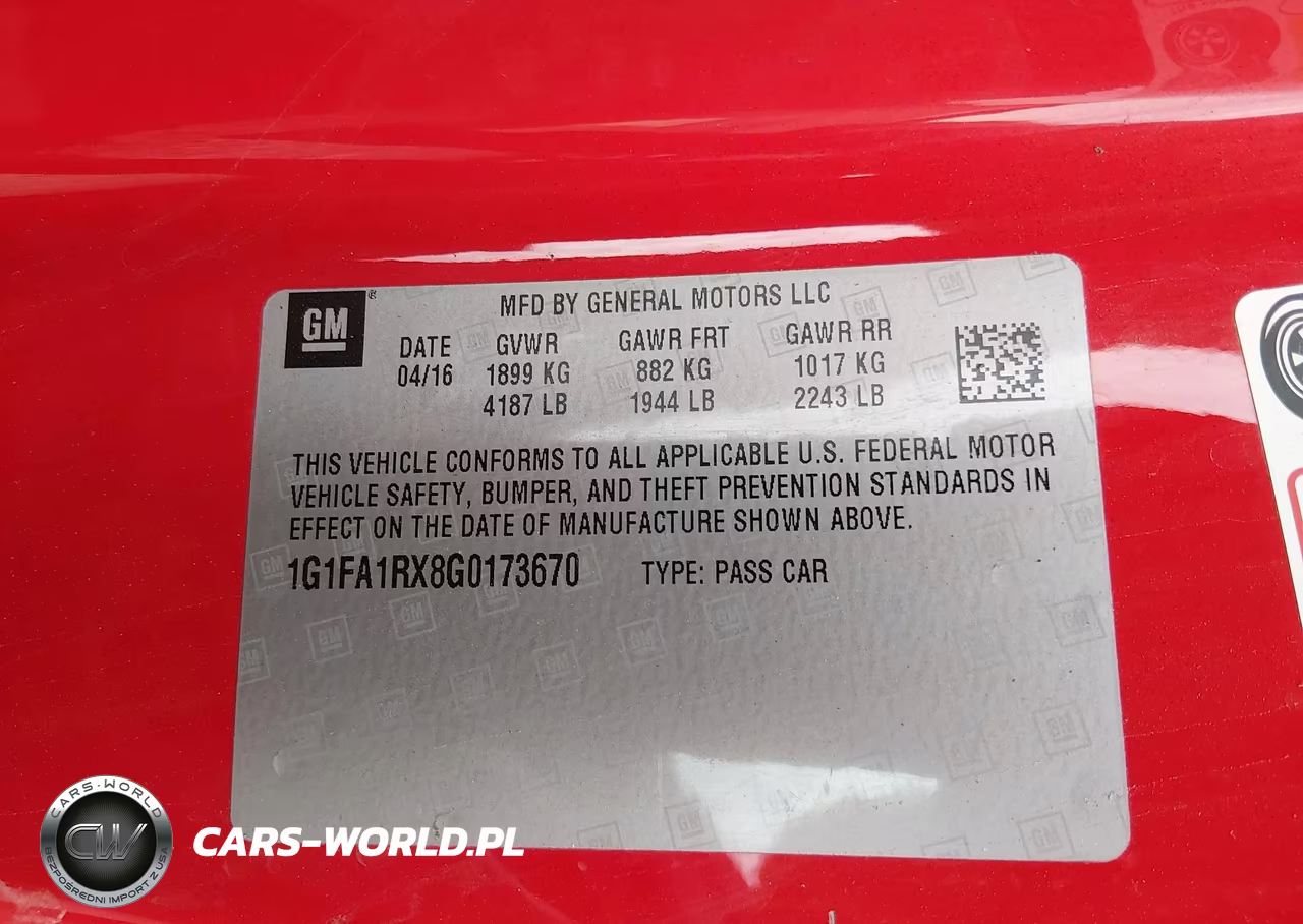 2016 Chevrolet Camaro 1Lt VIN:1G1FA1RX8G0173670 - 9