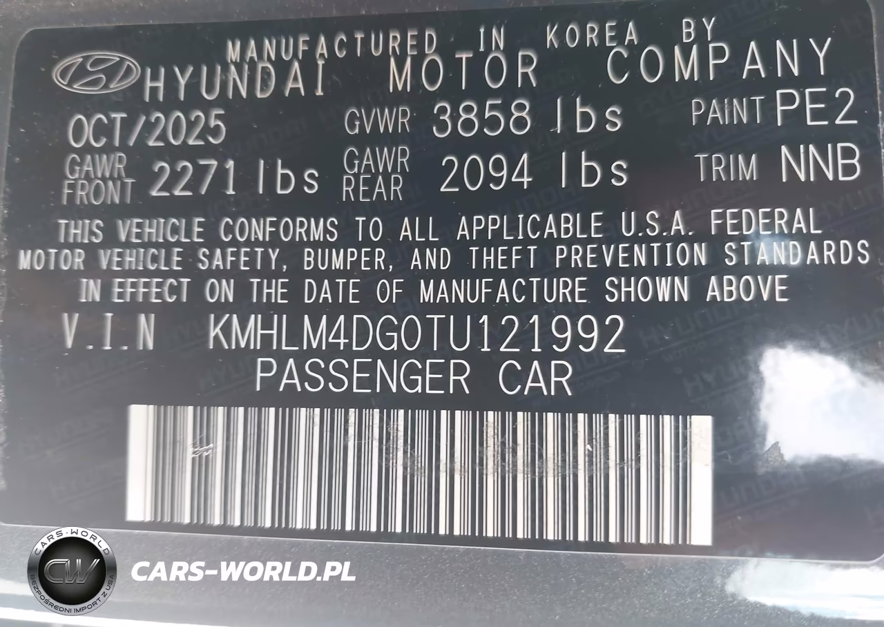 2026 Hyundai Elantra Sel Sport VIN:KMHLM4DG0TU121992 - 9