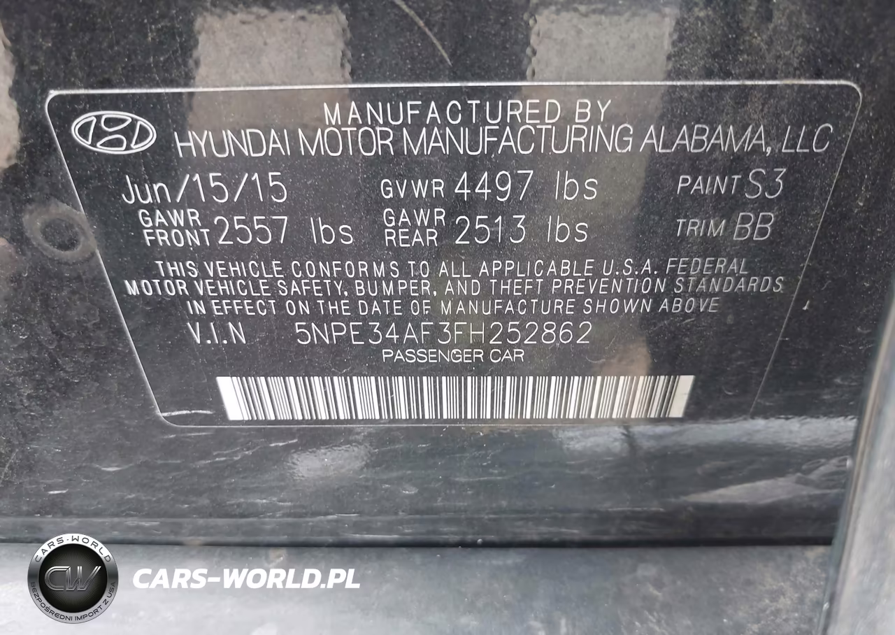 2015 Hyundai Sonata Limited VIN:5NPE34AF3FH252862 - 9