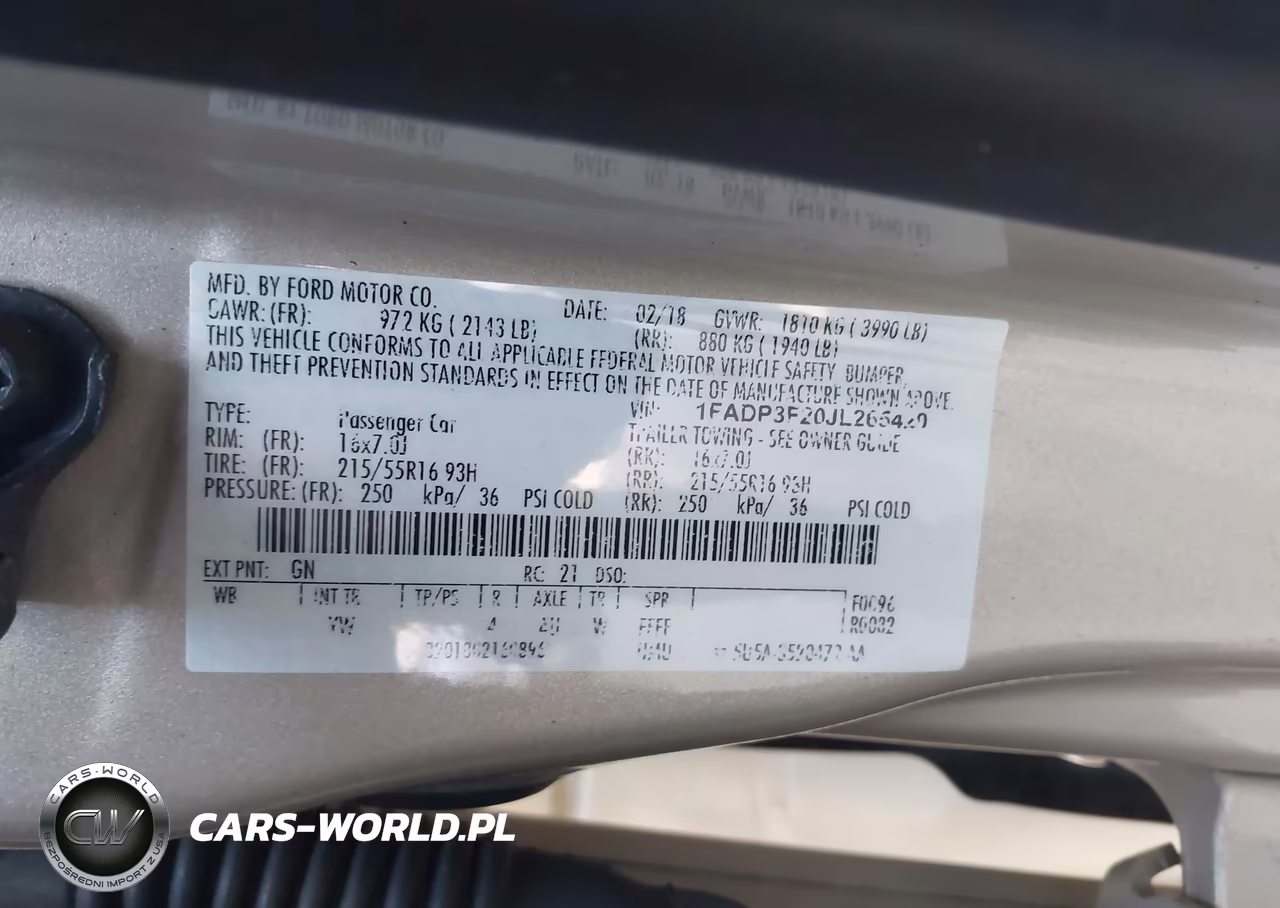 2018 Ford Focus Se VIN:1FADP3F20JL265420 - 9