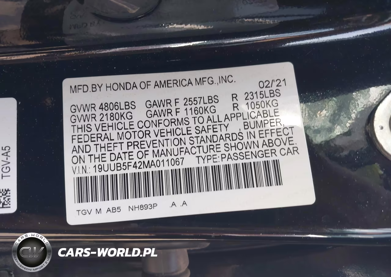 2021 Acura Tlx Technology Package VIN:19UUB5F42MA011067 - 9