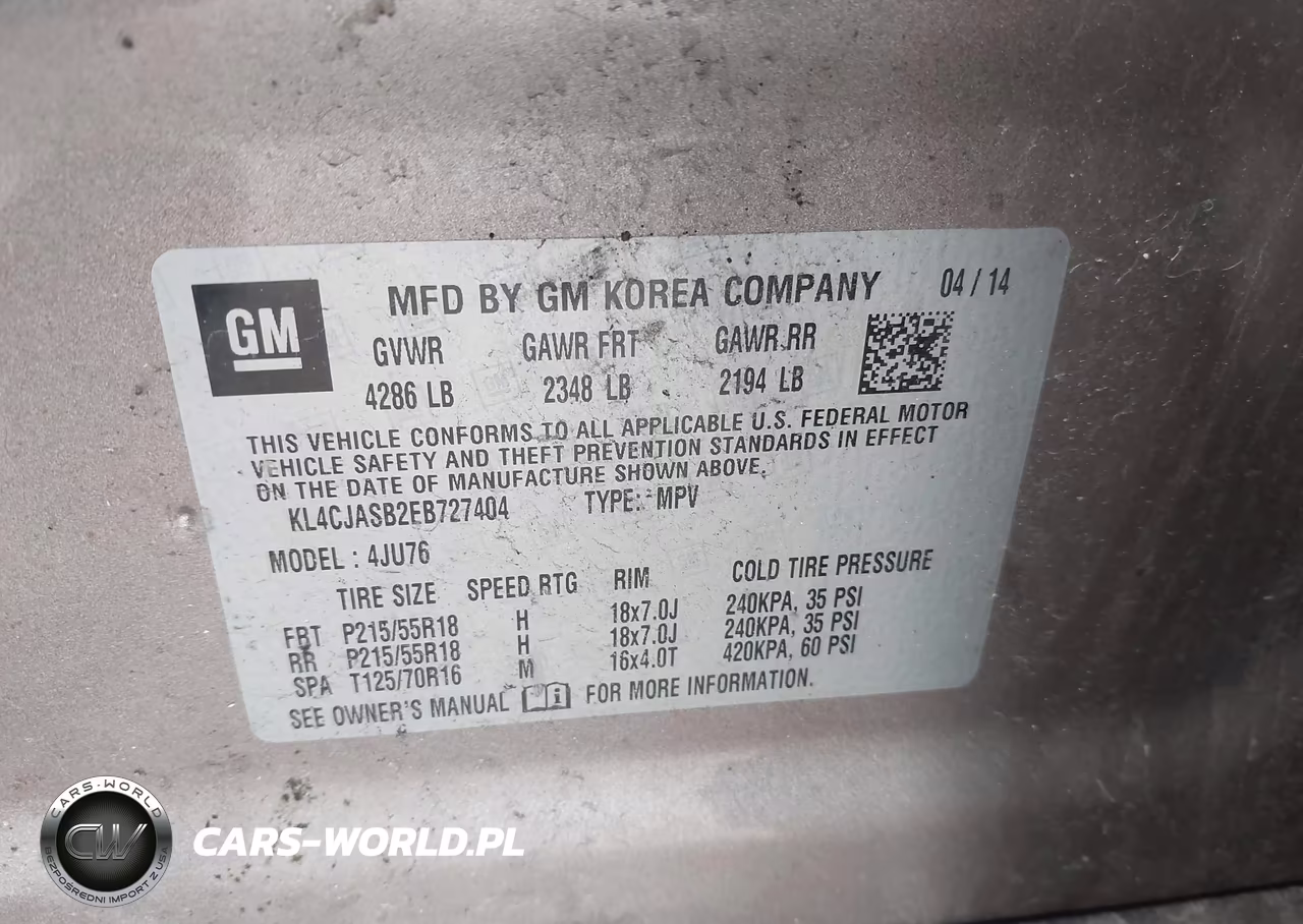 2014 Buick Encore VIN:KL4CJASB2EB727404 - 9