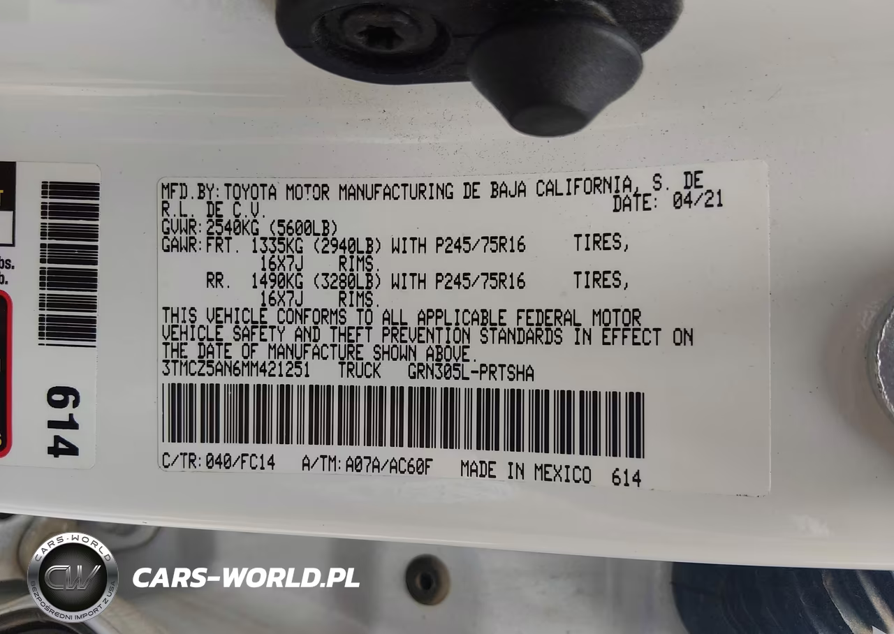 2021 Toyota Tacoma Sr5 V6 VIN:3TMCZ5AN6MM421251 - 9