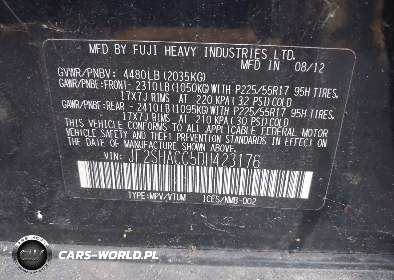 2013 Subaru Forester 2.5X Premium VIN:JF2SHACC5DH423176 - 9