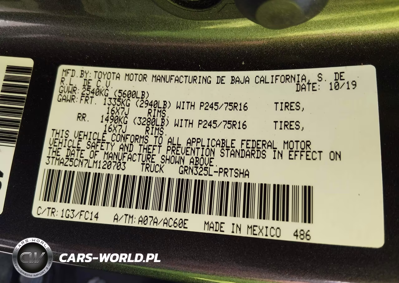 2020 Toyota Tacoma Sr5 V6 VIN:3TMAZ5CN7LM120703 - 9