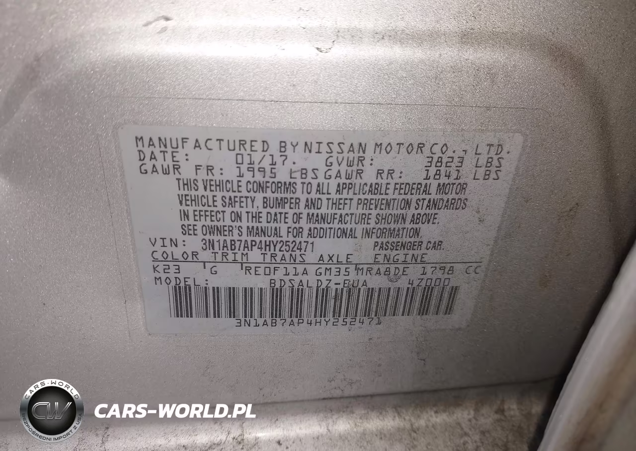 2017 Nissan Sentra Sv VIN:3N1AB7AP4HY252471 - 9