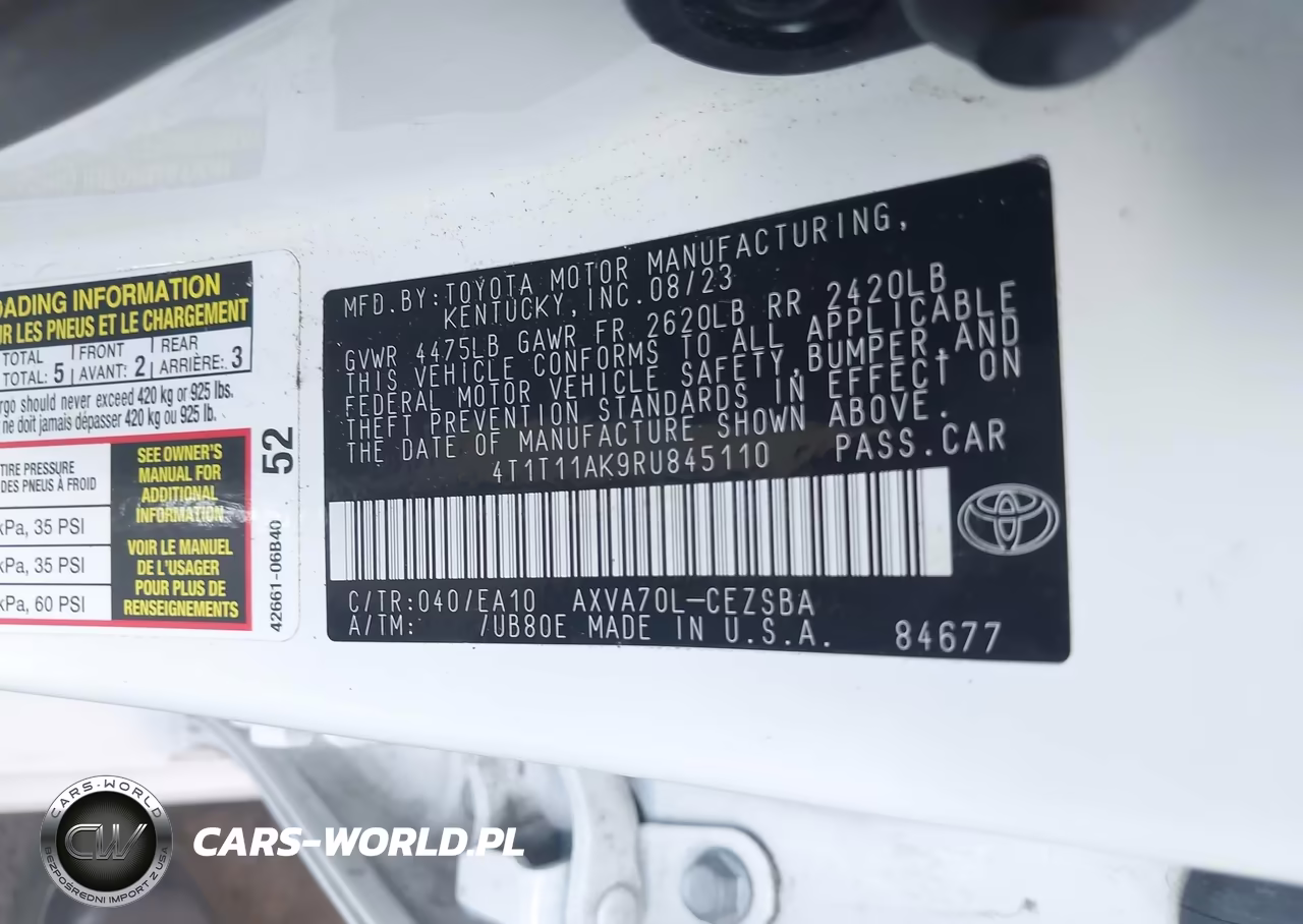 2024 Toyota Camry Se VIN:4T1T11AK9RU845110 - 9