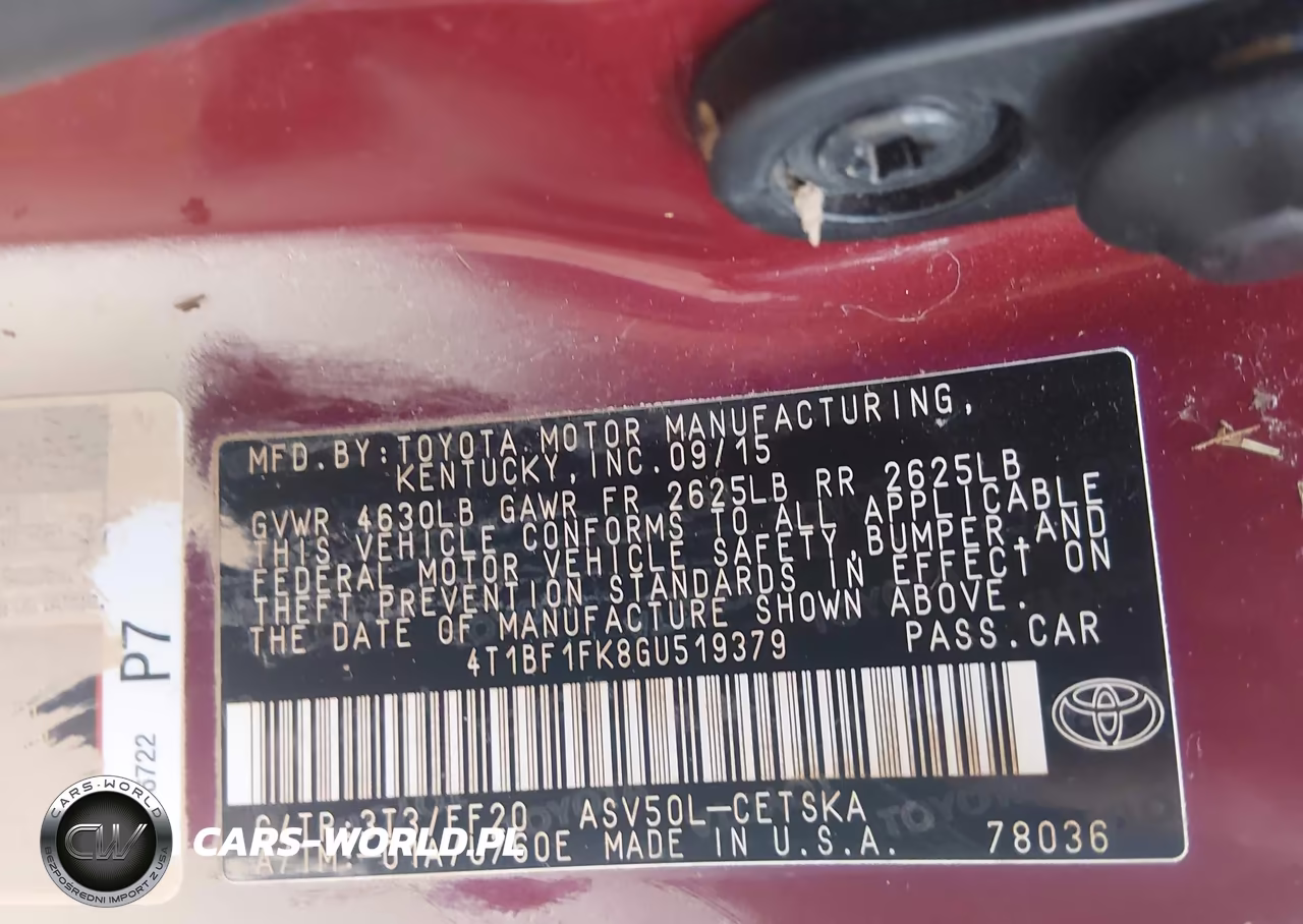 2016 Toyota Camry Se VIN:4T1BF1FK8GU519379 - 9