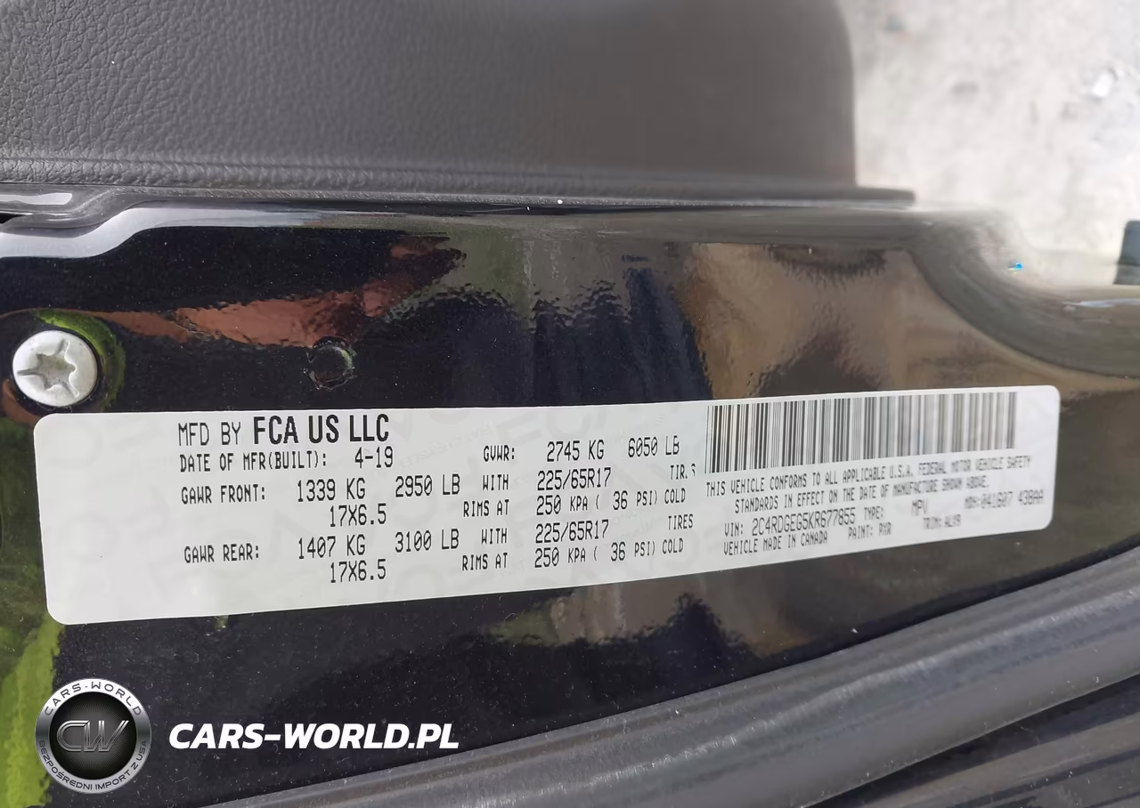 2019 Dodge Grand Caravan Gt VIN:2C4RDGEG5KR677855 - 9
