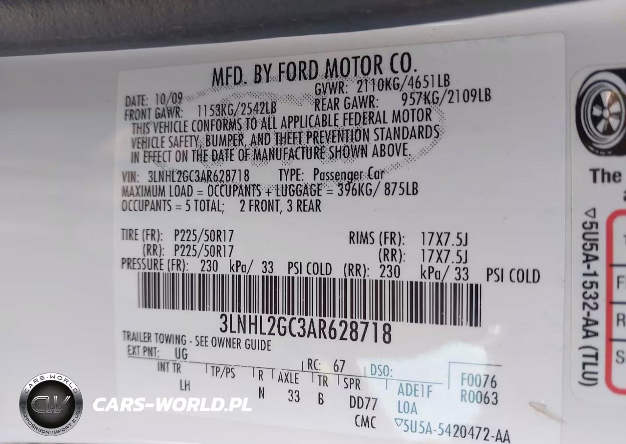 2010 Lincoln Mkz VIN:3LNHL2GC3AR628718 - 9