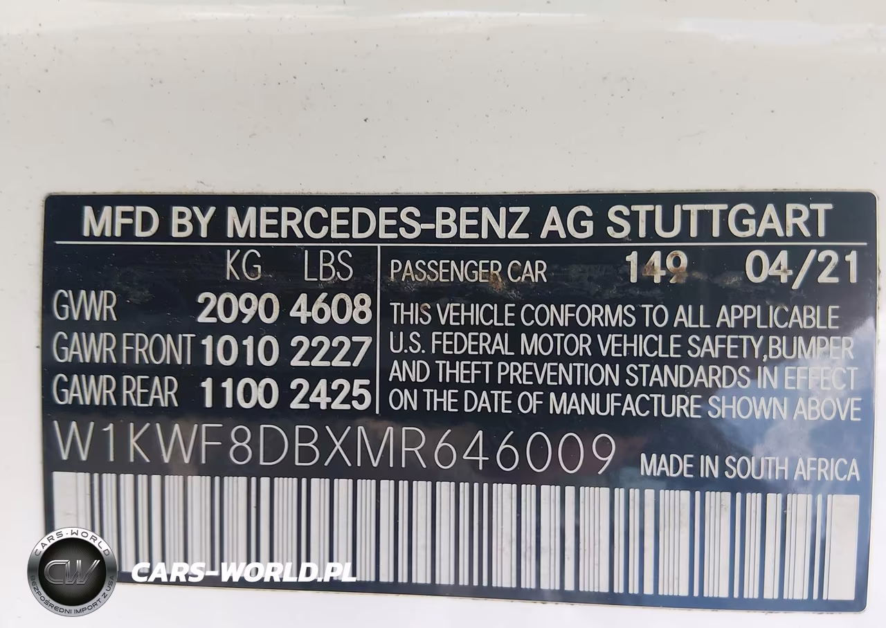 2021 Mercedes-Benz C 300 Sedan VIN:W1KWF8DBXMR646009 - 9