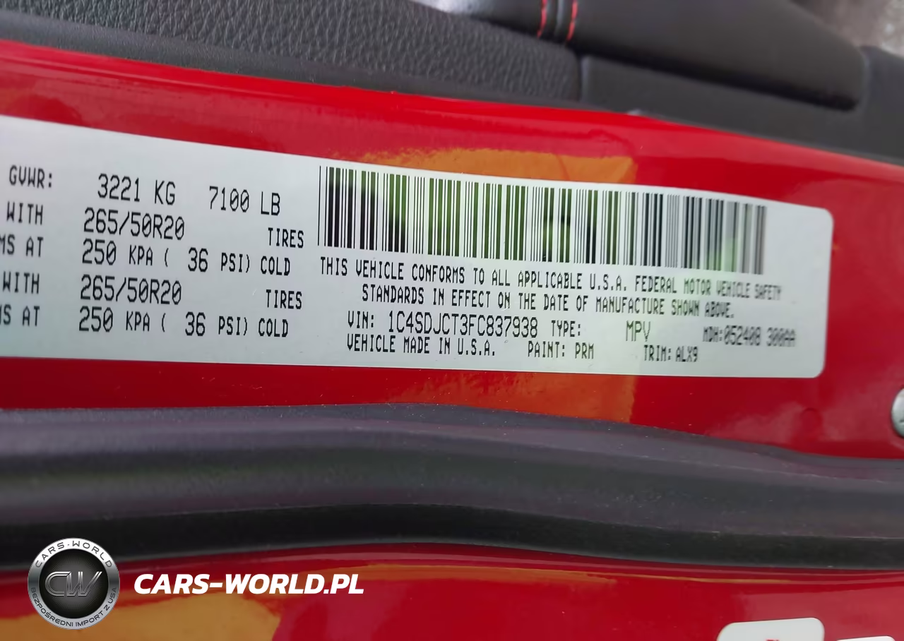 2015 Dodge Durango R-T VIN:1C4SDJCT3FC837938 - 9