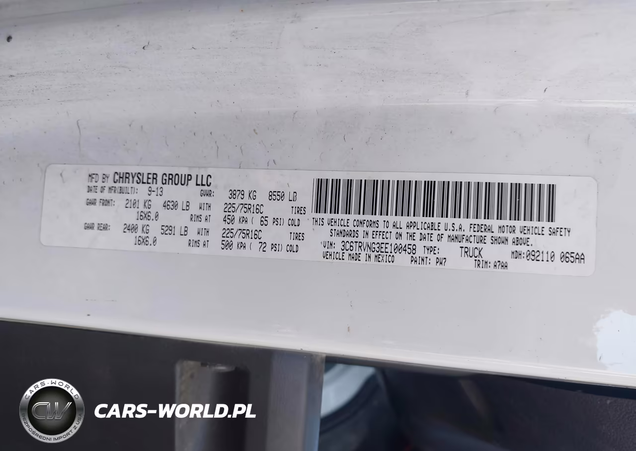 2014 Ram Promaster 1500 Low Roof VIN:3C6TRVNG3EE100458 - 9