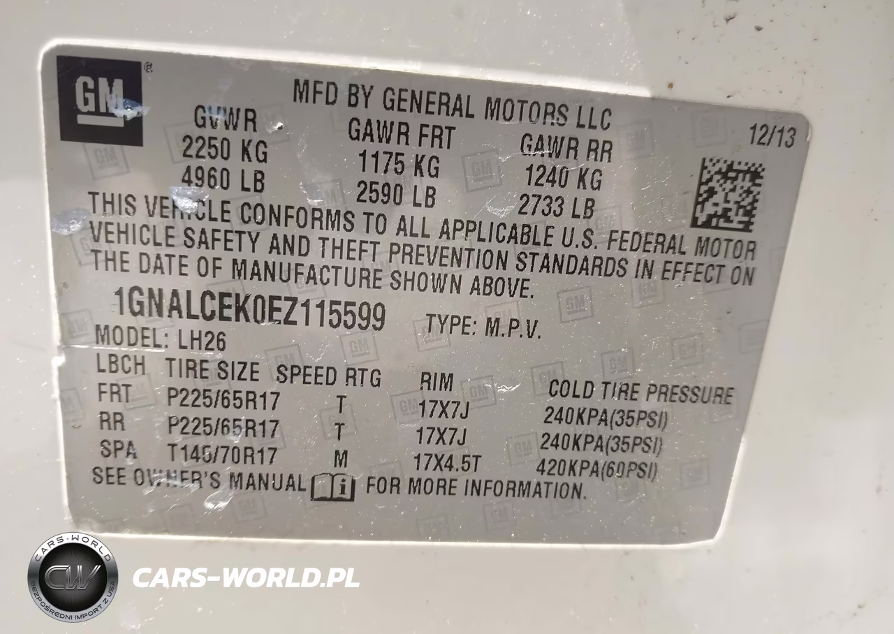 2014 Chevrolet Equinox Lt VIN:1GNALCEK0EZ115599 - 9
