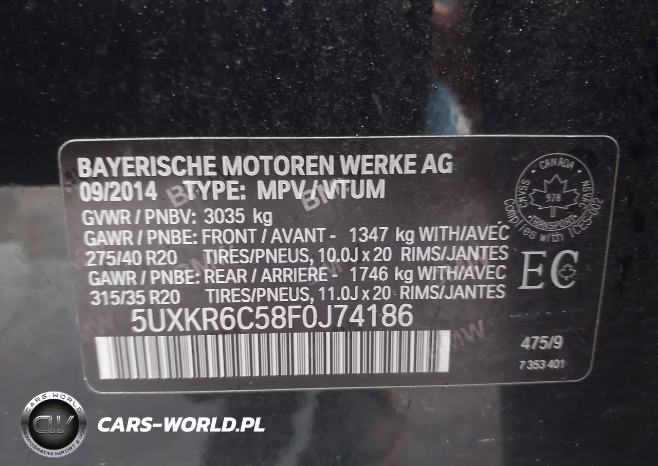 2015 BMW X5 xDrive50I VIN:5UXKR6C58F0J74186 - 9