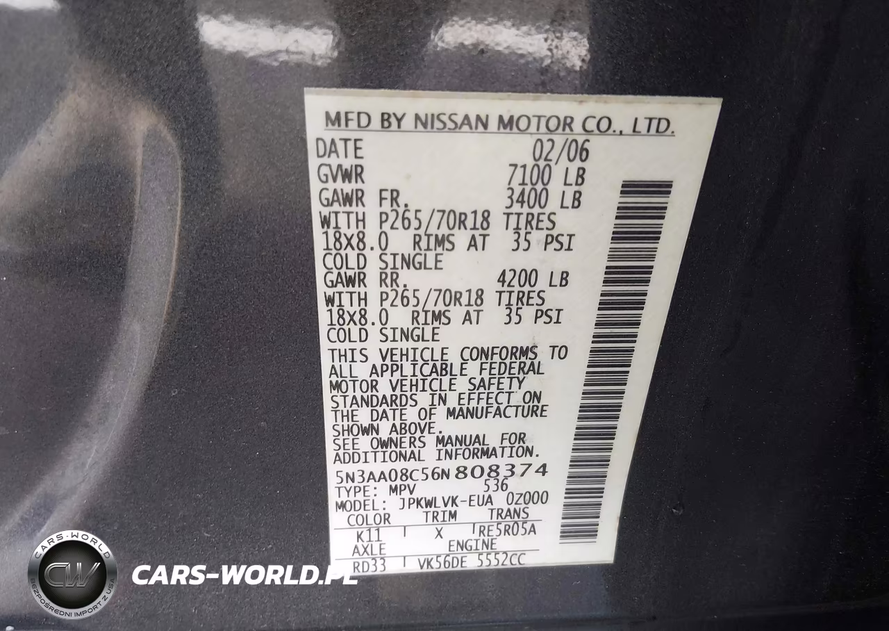 2006 Infiniti Qx56 VIN:5N3AA08C56N808374 - 9