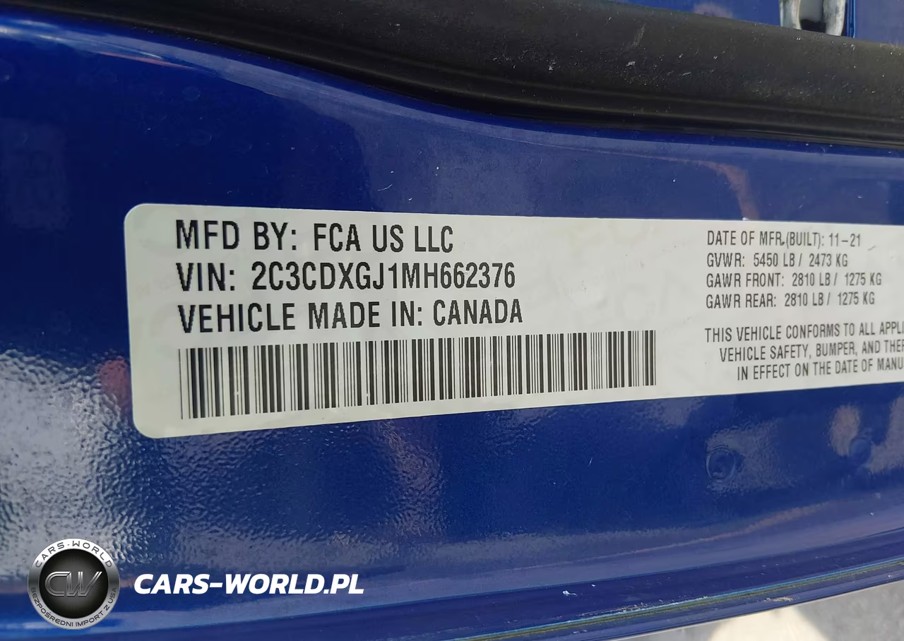 2021 Dodge Charger Scat Pack Rwd VIN:2C3CDXGJ1MH662376 - 9