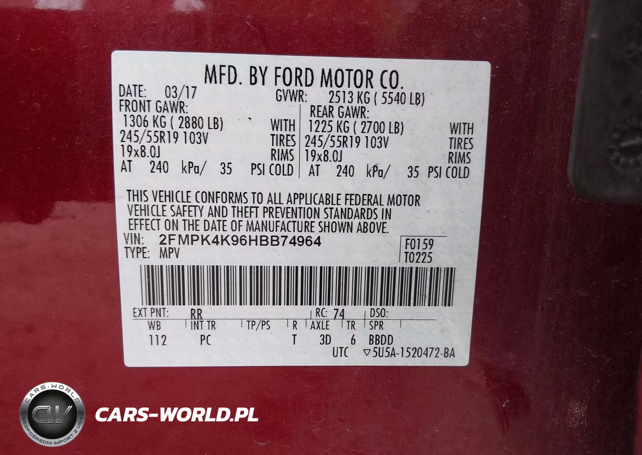 2017 Ford Edge Titanium VIN:2FMPK4K96HBB74964 - 9