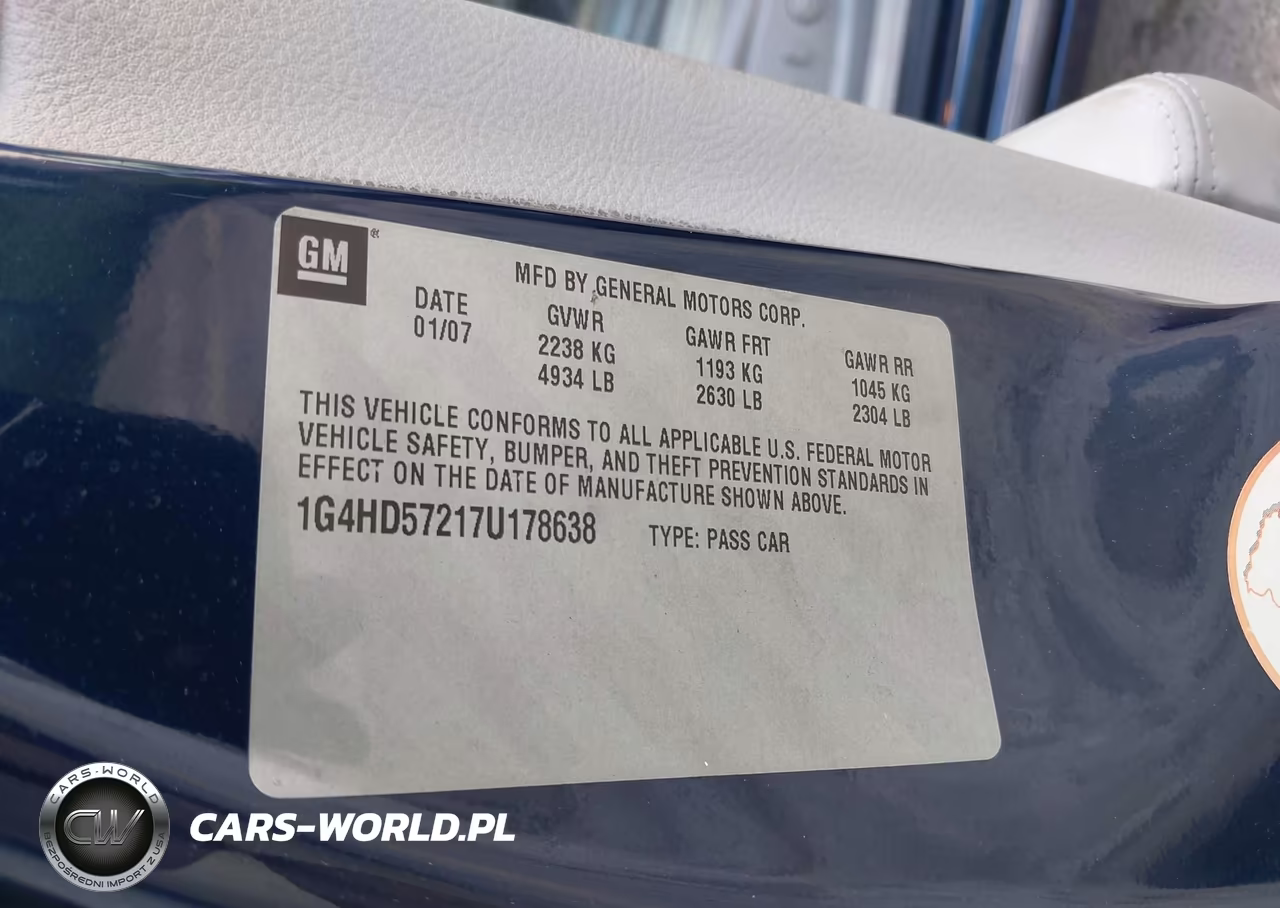 2007 Buick Lucerne VIN:1G4HE57217U178638 - 9