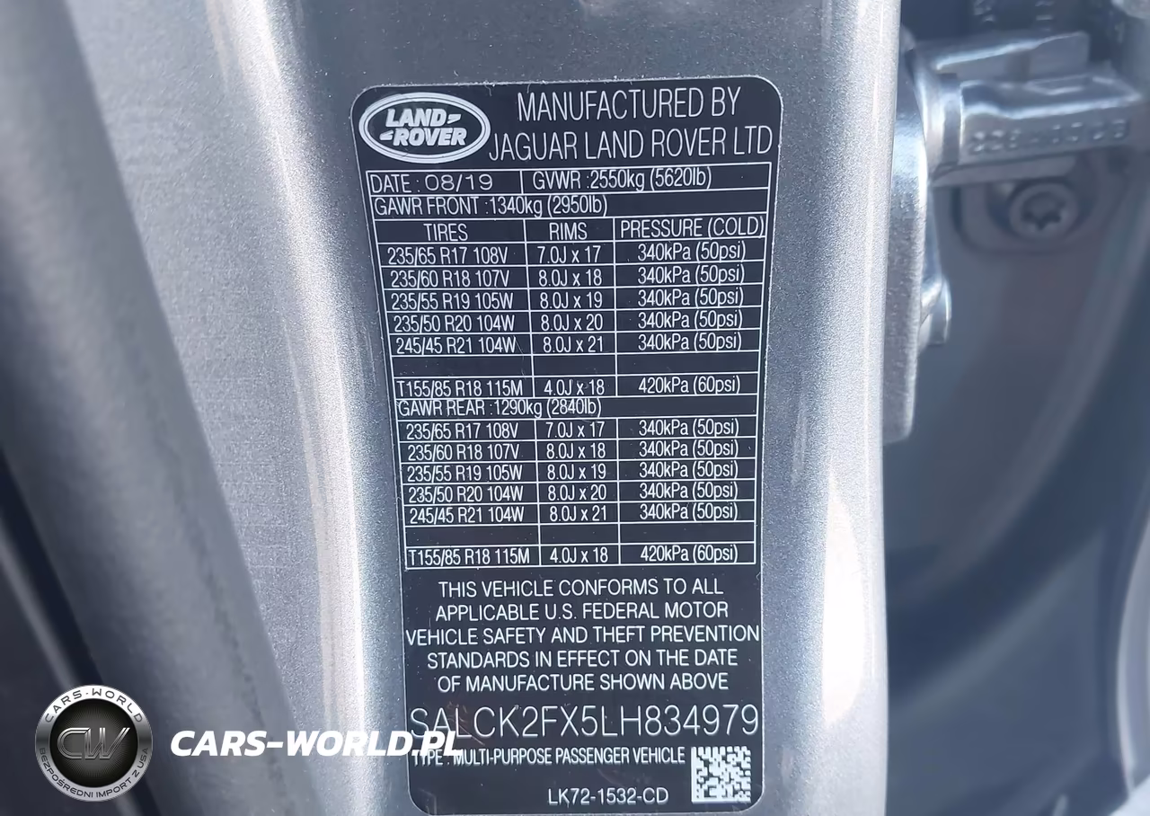 2020 Land Rover Discovery Sport Standard VIN:SALCK2FX5LH834979 - 9