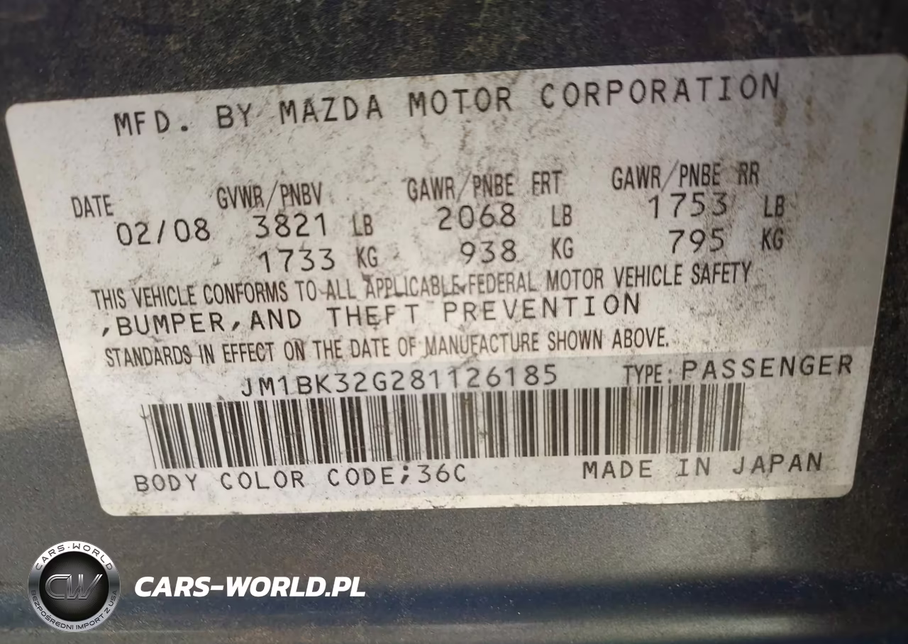 2008 Mazda Mazda3 I Touring Value VIN:JM1BK32G281126185 - 9