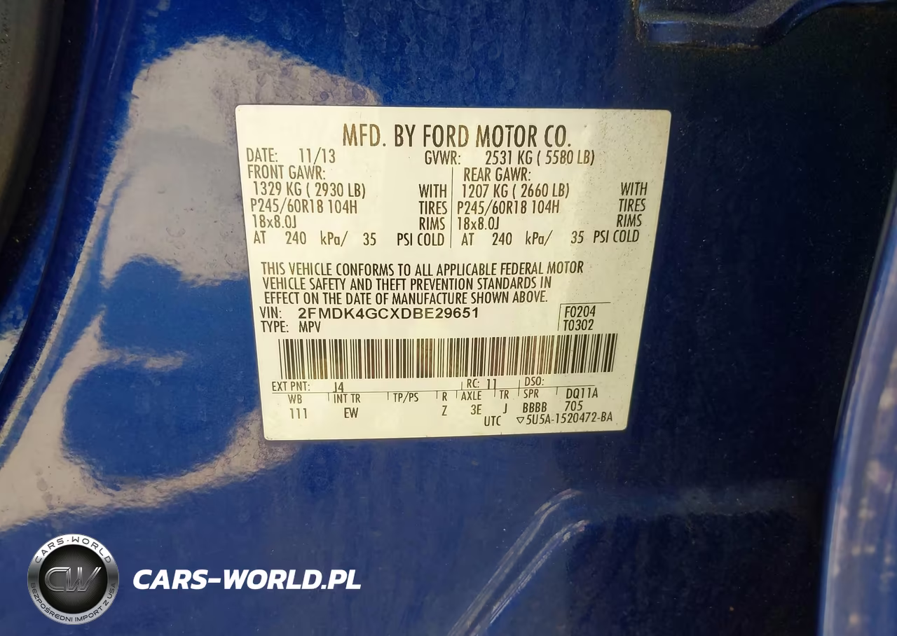 2013 Ford Edge Se VIN:2FMDK4GCXDBE29651 - 9