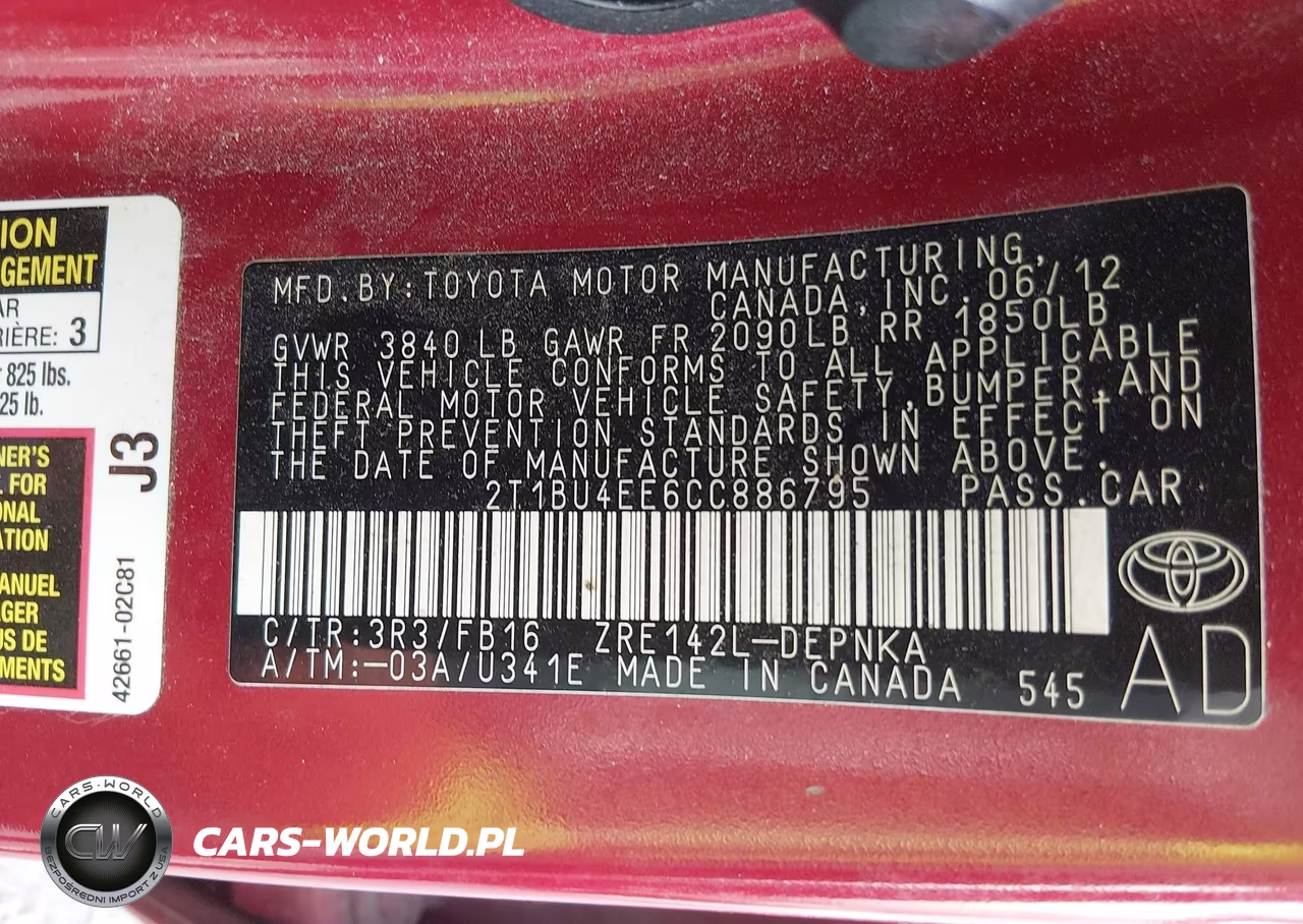 2012 Toyota Corolla Le VIN:2T1BU4EE6CC886795 - 9