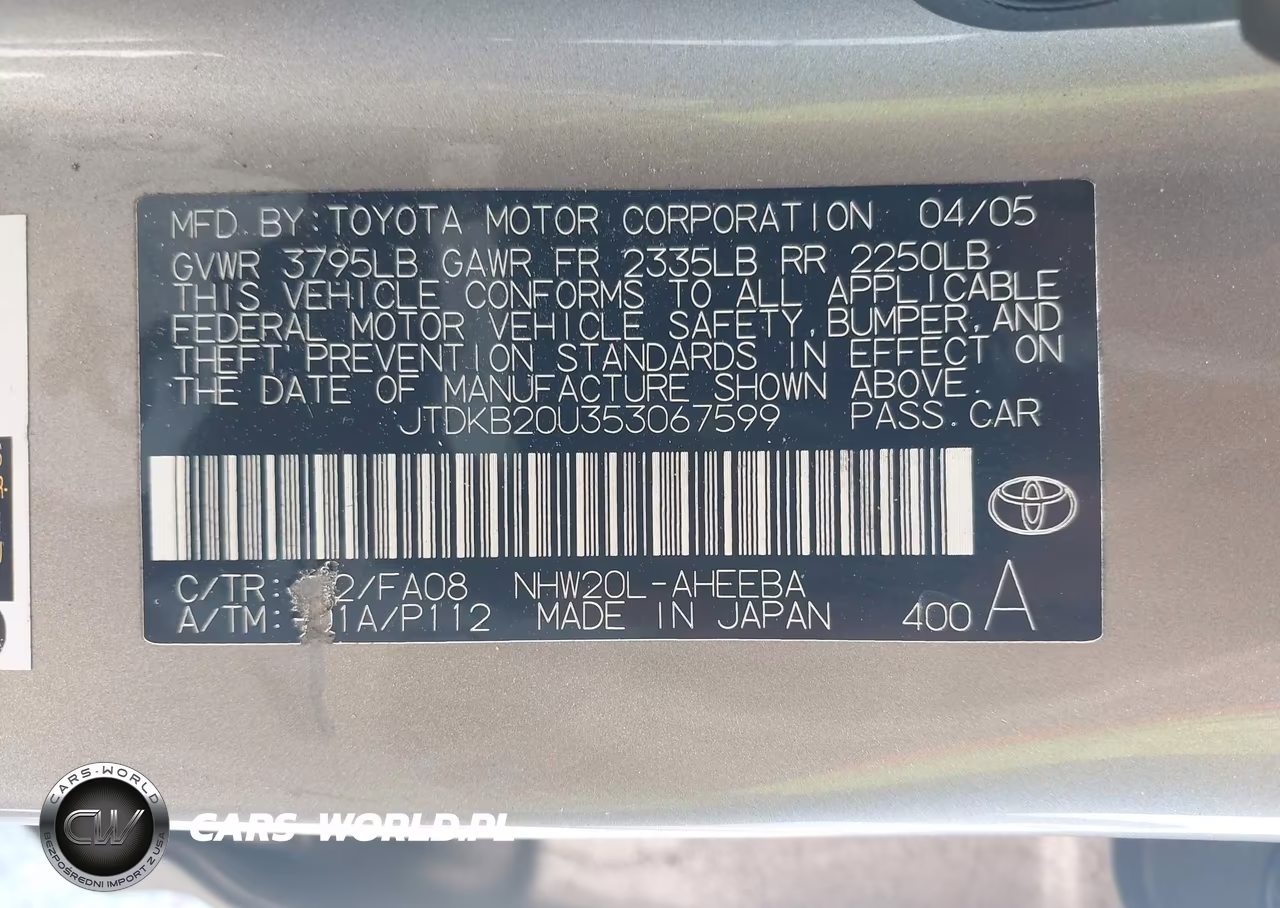 2005 Toyota Prius VIN:JTDKB20U353067599 - 9