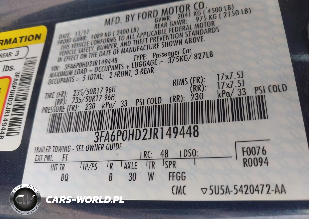 2018 Ford Fusion Se VIN:3FA6P0HD2JR149448 - 9