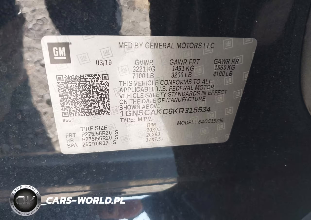 2019 Chevrolet Tahoe Ls VIN:1GNSCAKC6KR315534 - 9
