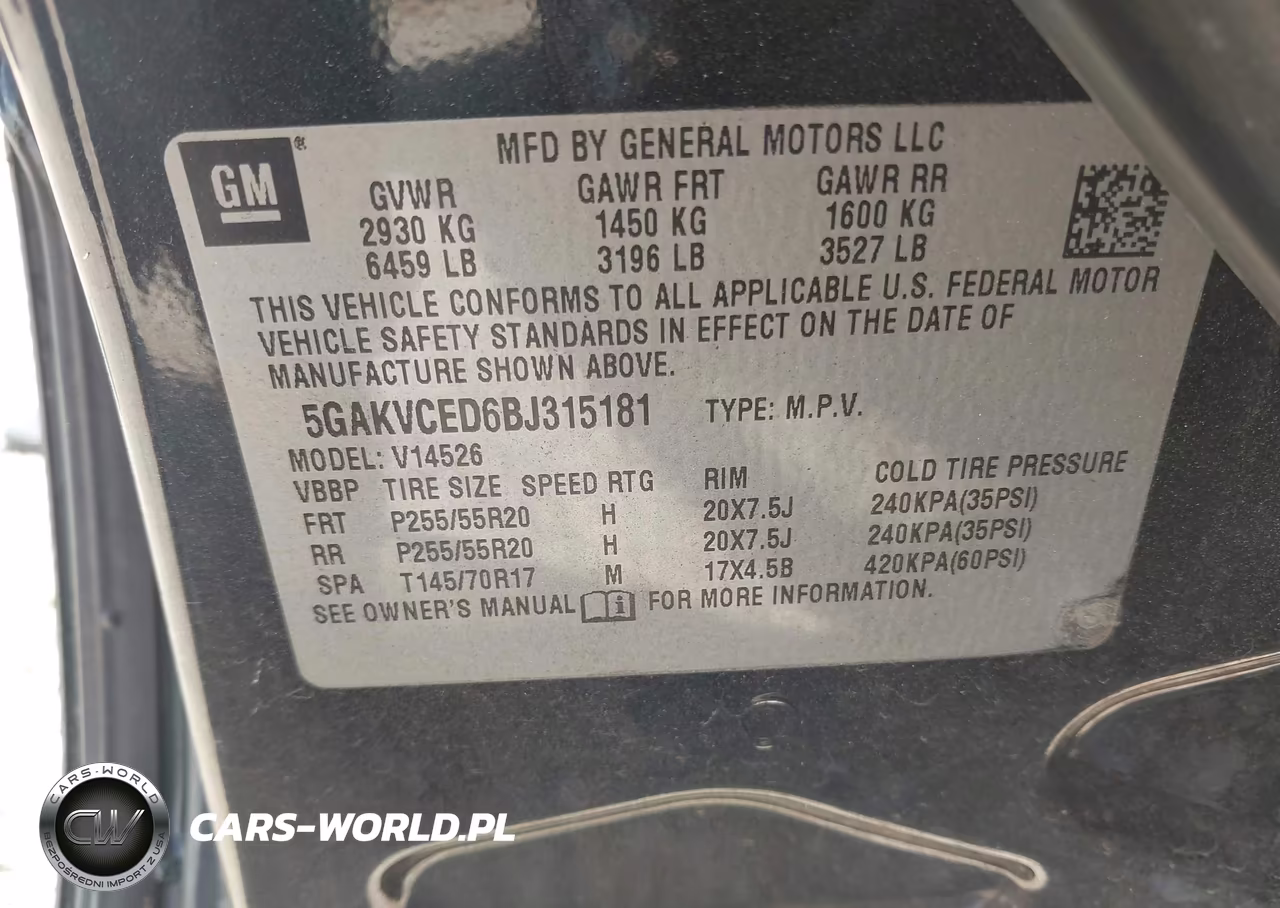 2011 Buick Enclave 2Xl VIN:5GAKVCED6BJ315181 - 9
