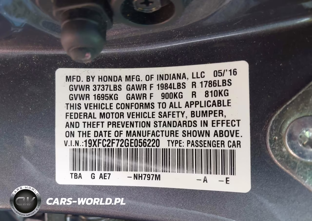 2016 Honda Civic Ex VIN:19XFC2F72GE056220 - 9