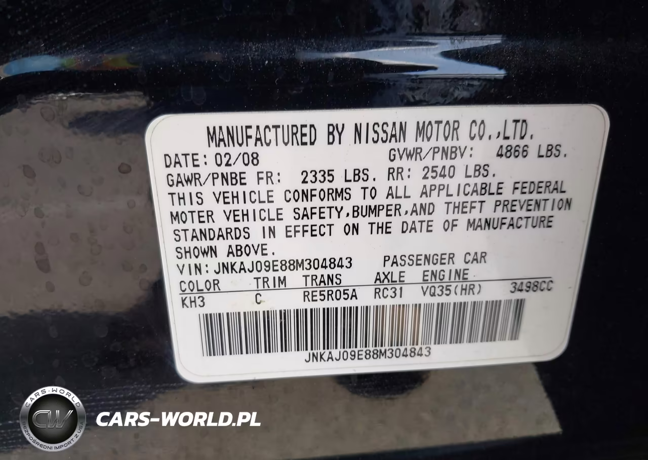 2008 Infiniti Ex35 Journey VIN:JNKAJ09E88M304843 - 9