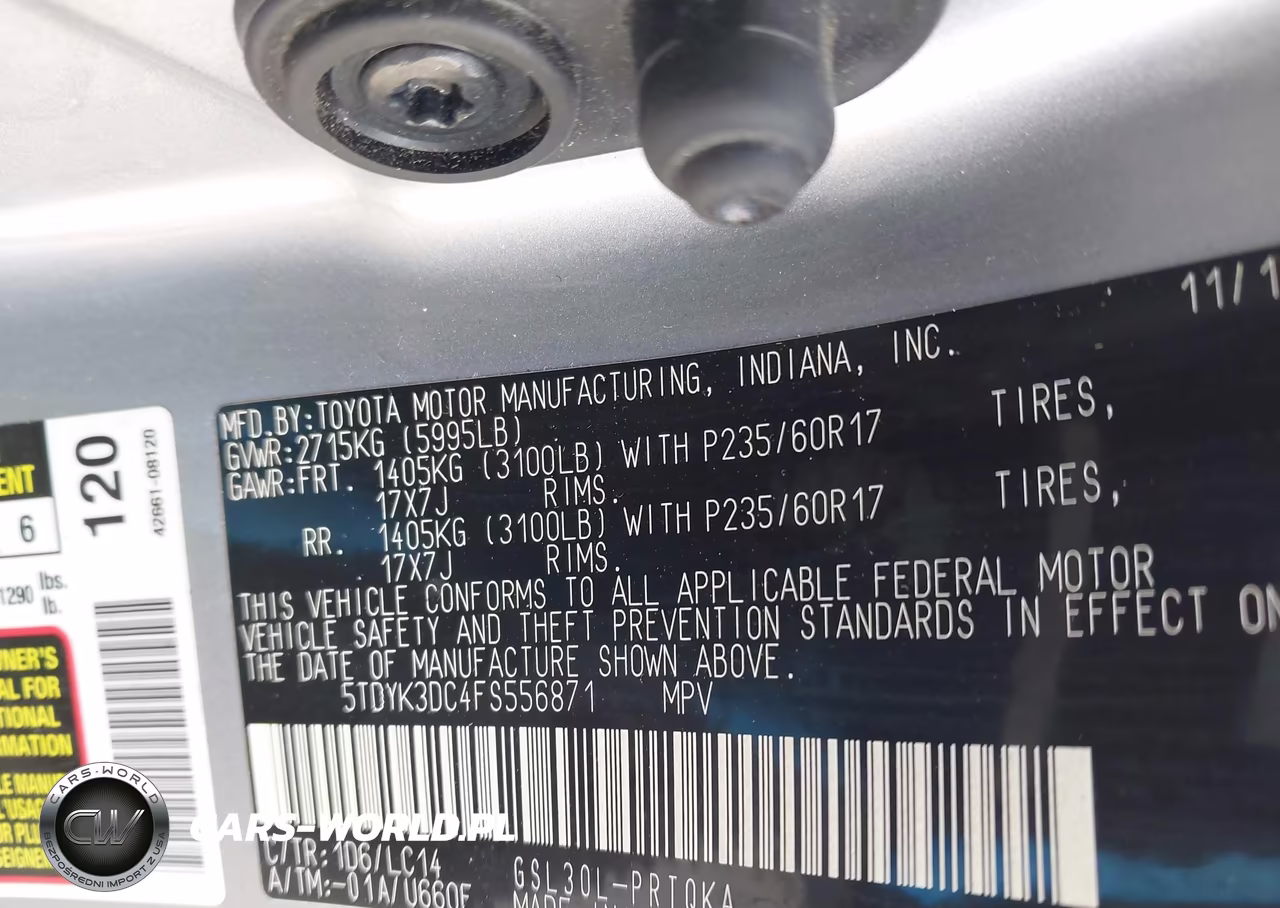 2015 Toyota Sienna Xle 8 Passenger VIN:5TDYK3DC4FS556871 - 9