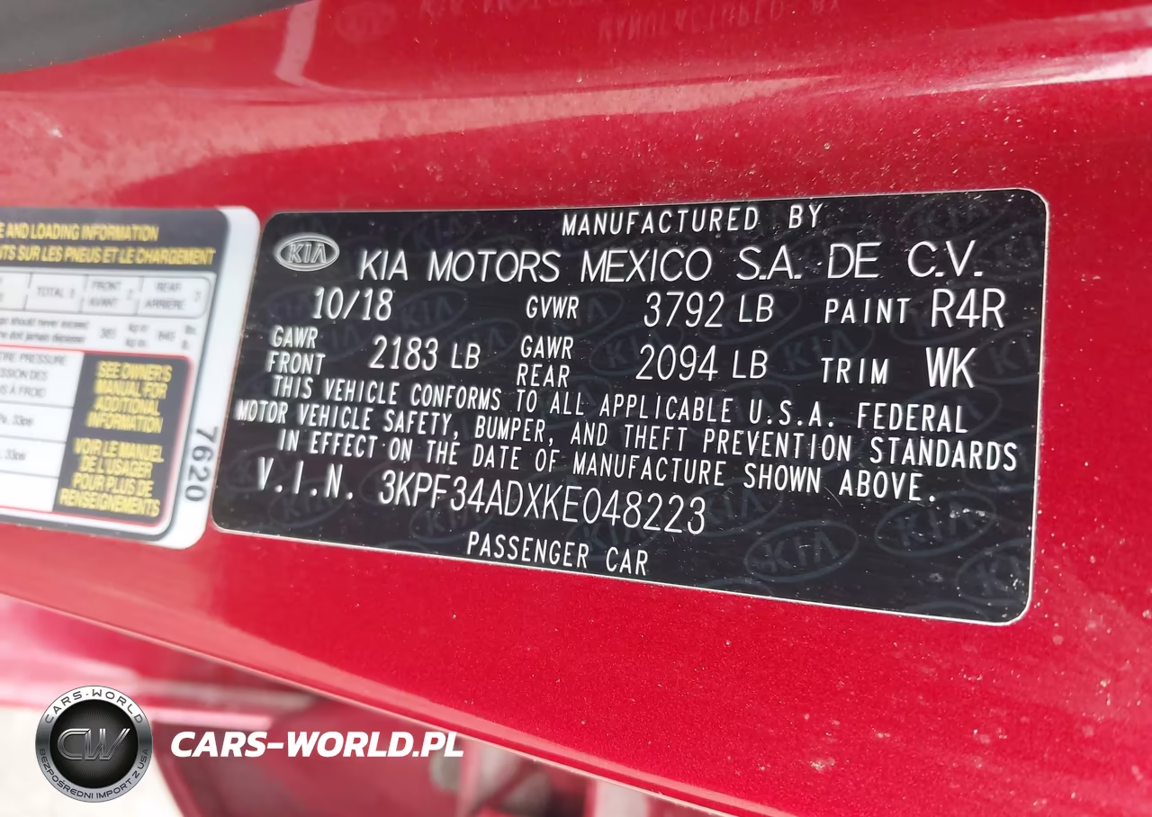2019 Kia Forte S VIN:3KPF34ADXKE048223 - 9