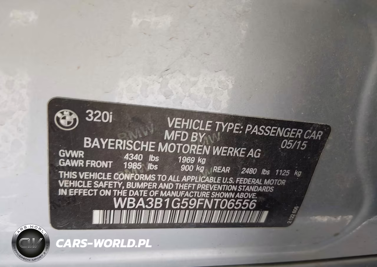 2015 BMW 320I VIN:WBA3B1G59FNT06556 - 9