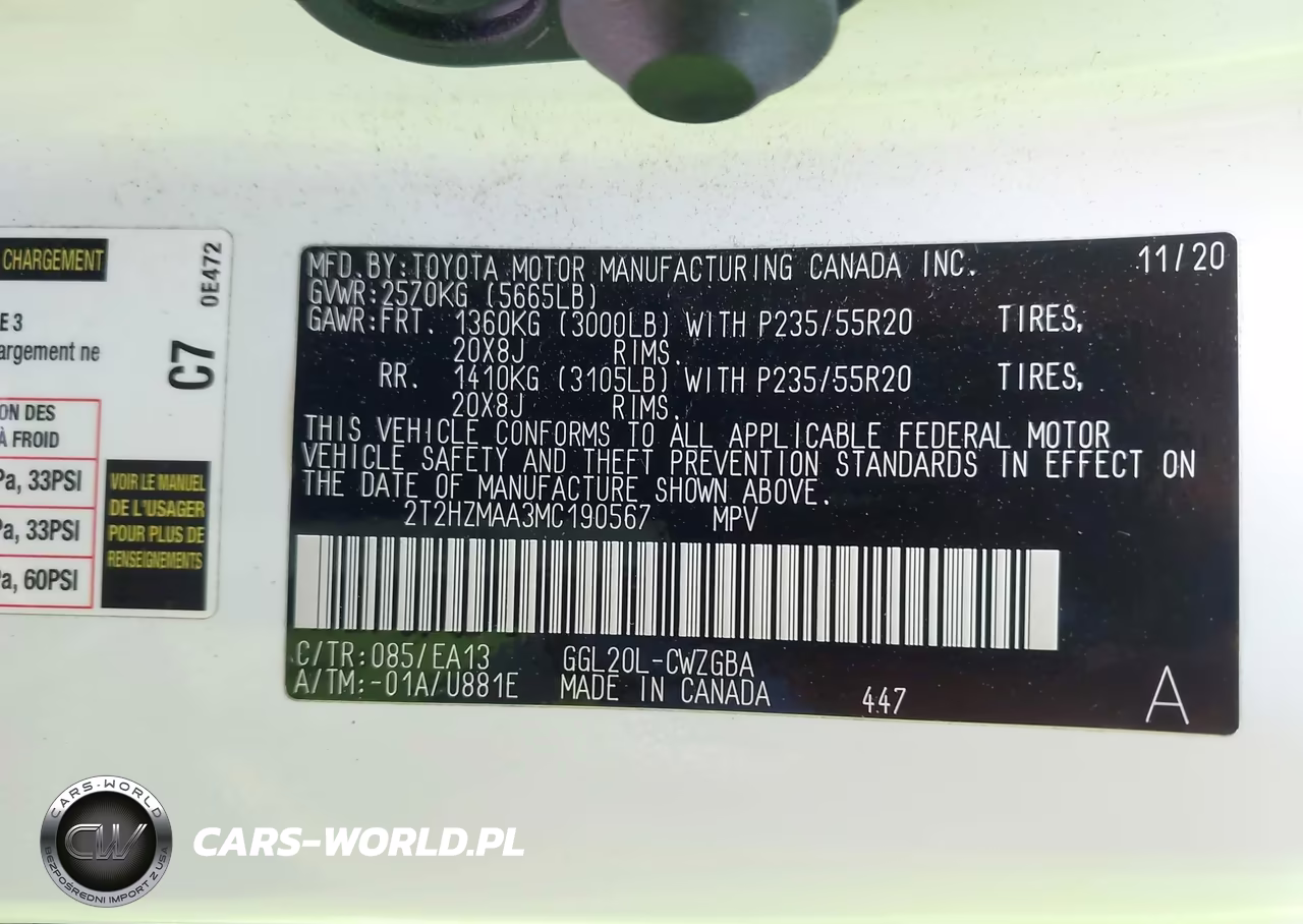 2021 Lexus Rx 350 VIN:2T2HZMAA3MC190567 - 9