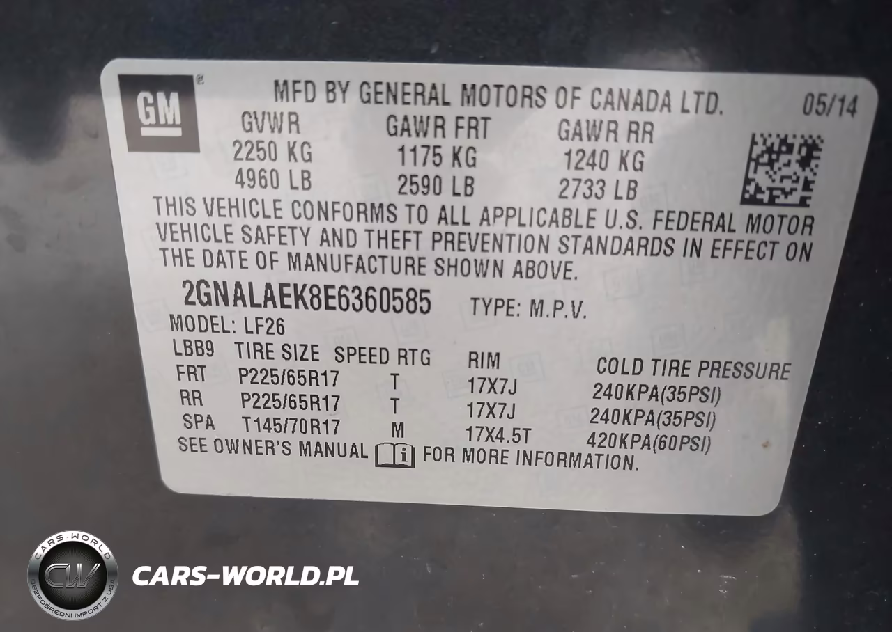 2014 Chevrolet Equinox Ls VIN:2GNALAEK8E6360585 - 9
