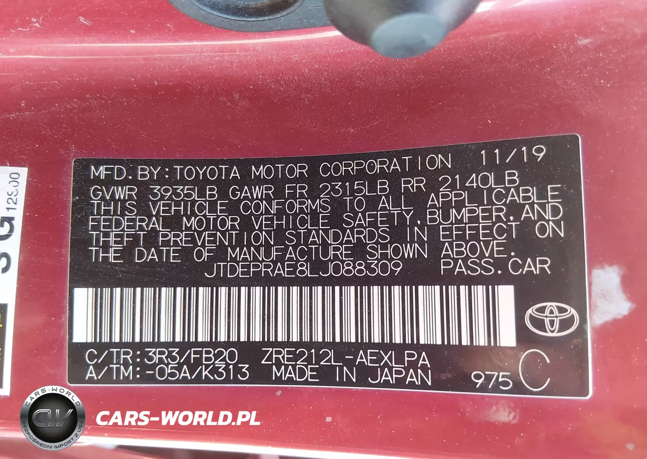 2020 Toyota Corolla Le VIN:JTDEPRAE8LJ088309 - 9