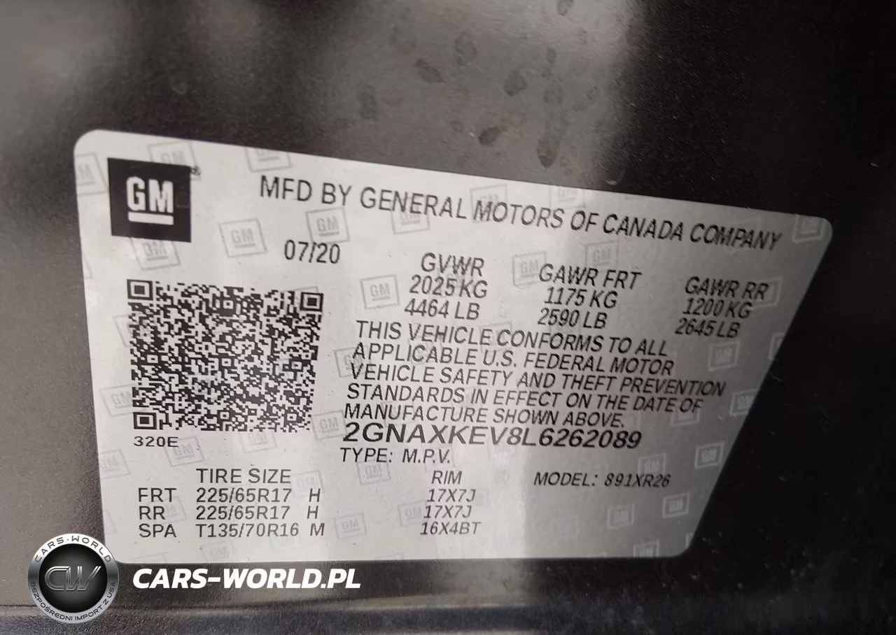 2020 Chevrolet Equinox Fwd Lt 1.5L Turbo VIN:2GNAXKEV8L6262089 - 9